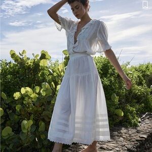 Doen White Maxi Skirt